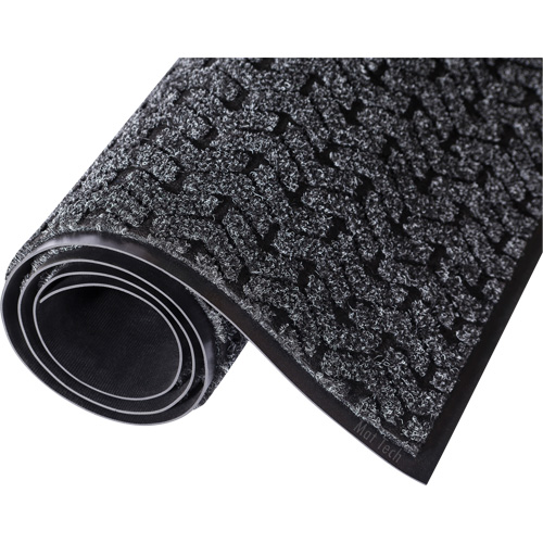 Tire-Track Entrance Mat, Wiper/Scraper, 4' x 6' x 3/8", Charcoal Nassau Supply