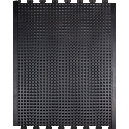 Tapis antifatigue en d&ocirc;me, &agrave; bulles, 3' x 4' x 1/2", Noir, Caoutchouc Nassau Supply