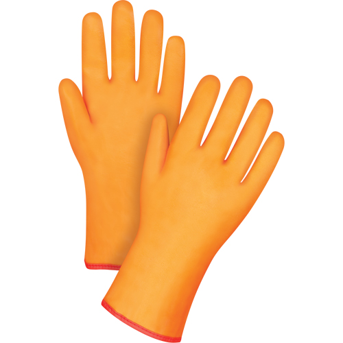 Gants doubl&eacute;s pour l'hiver r&eacute;sistants aux produits chimiques, Taille Grand/9, 12" lo, PVC, Doublure en Molleton de mousse, Gant de calibre hiver Nassau Supply