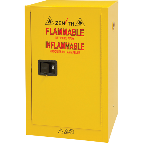 Flammable Storage Cabinet, 12 gal., 1 Door, 23" W x 35" H x 18" D Nassau Supply