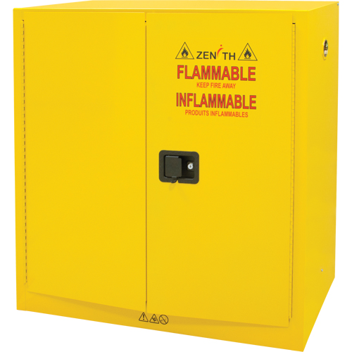 Flammable Storage Cabinet, 30 gal., 2 Door, 43" W x 44" H x 18" D Nassau Supply