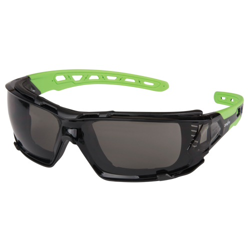 Z2500 Series Safety Glasses with Foam Gasket, Grey/Smoke Lens, Anti-Scratch, ANSI Z87+/Meets/Exceeds CSA Z94.3 Nassau Supply