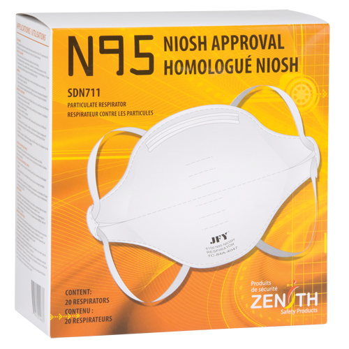 Respirateur contre les particules, N95, Certifi&eacute; NIOSH, Moyen/grand Nassau Supply
