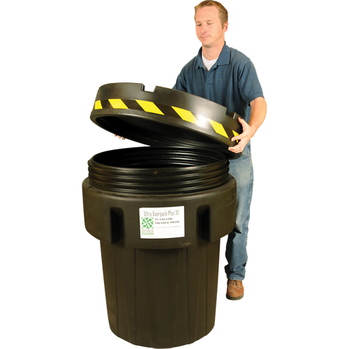 Ultra-Recycled Overpack&reg; Salvage Drum, 95 gal., Stationary Nassau Supply
