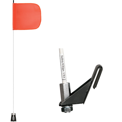 Tiges de s&eacute;curit&eacute; pour travaux l&eacute;gers Safety Whip, Fixation Fen&ecirc;tre, Hauteur 5', Orange Nassau Supply