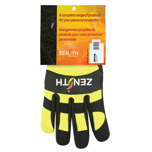 Gants de m&eacute;canicien ZM500 haute visibilit&eacute; r&eacute;sistants aux coupures, Paume PEHP, Taille 2T-Grand Nassau Supply