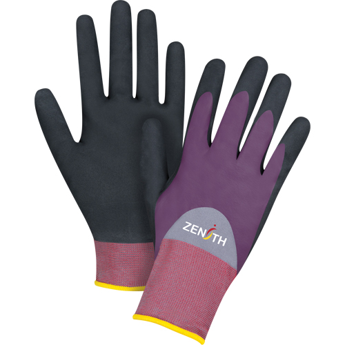 ZX-2 Premium Coated Gloves, 9/Large, Nitrile/Foam Nitrile Coating, 18 Gauge, Nylon Shell Nassau Supply