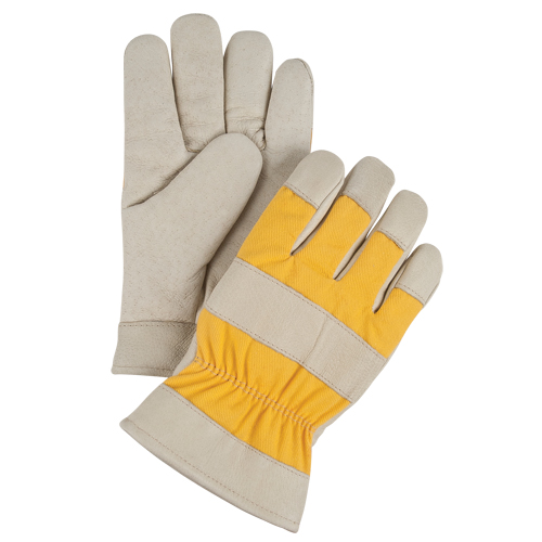 Premium Winter-Lined Work Gloves, Medium, Grain Pigskin Palm, Foam Fleece Inner Lining Nassau Supply