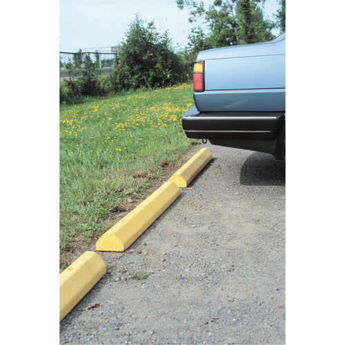 Butoirs pour voitures, Plastique, 4' l, Jaune Nassau Supply