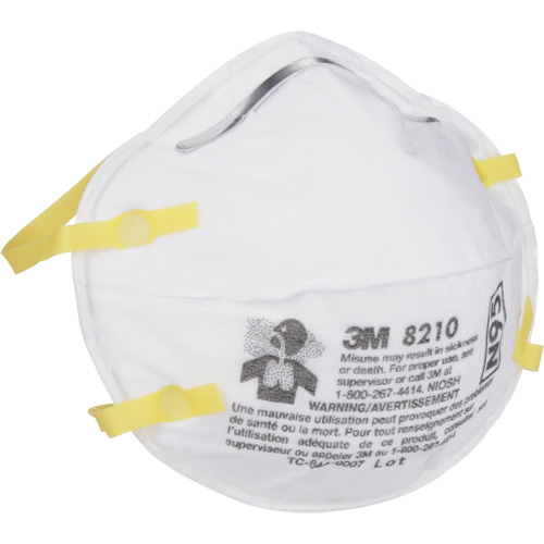 Respirateurs contre les particules 8210, N95, Certifi&eacute; NIOSH Nassau Supply