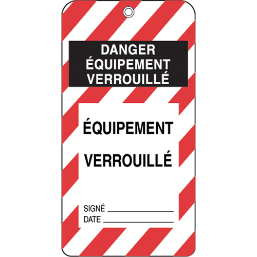 Lockout Tags, Plastic, 3" W x 5-3/4" H, French Nassau Supply