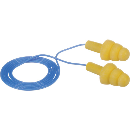 E-A-R Ultrafit Premolded Earplugs, Corded, Bulk - Polybag, 25 dB NRR, One-Size Nassau Supply