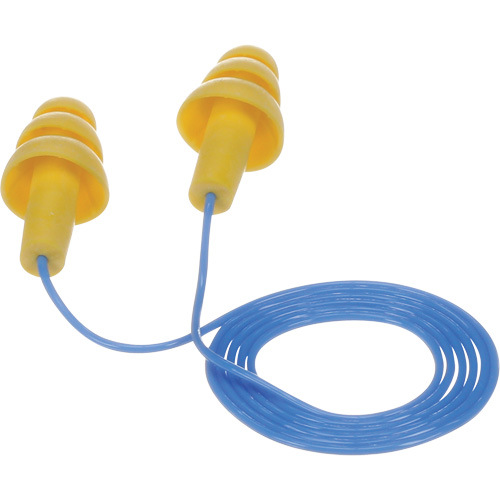 E-A-R Ultrafit Premolded Earplugs, Corded, Bulk - Polybag, 25 dB NRR, One-Size Nassau Supply