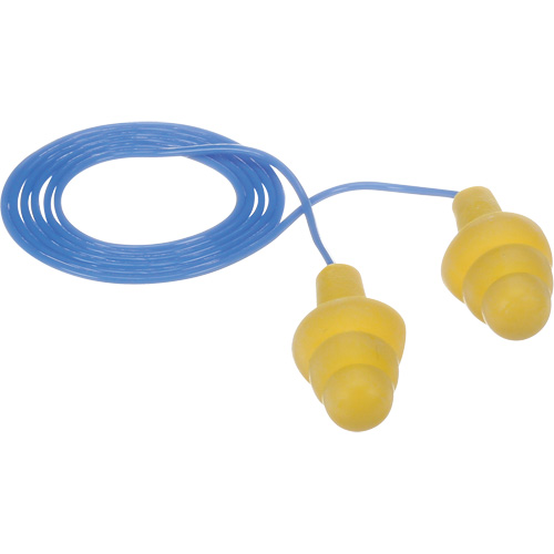 E-A-R Ultrafit Premolded Earplugs, Corded, Bulk - Polybag, 25 dB NRR, One-Size Nassau Supply