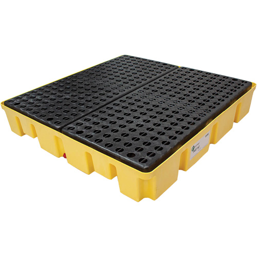 Poly-Slim-Line Spill Pallet without Drain, 66 US gal. Spill Capacity, 49" x 49" x 8.75" Nassau Supply
