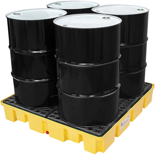 Poly-Slim-Line Spill Pallet without Drain, 66 US gal. Spill Capacity, 49" x 49" x 8.75" Nassau Supply