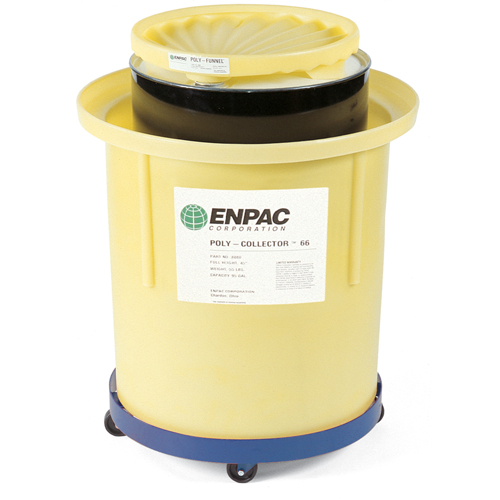 Poly-Collector 66 with Steel Drum, 32.5" dia. x 42" H, 70 US gal. Spill Cap. Nassau Supply