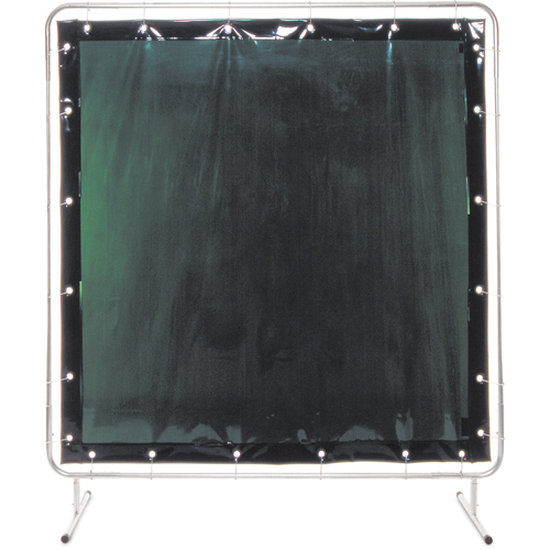 Welding Screen and Frame, 2 Panels, Green, 5' x 7' Nassau Supply