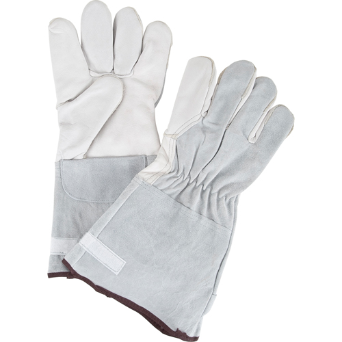 Gants de travail &agrave; ajustement d'usage standard, Grand, Paume en Cuir fleur de ch&egrave;vre Nassau Supply