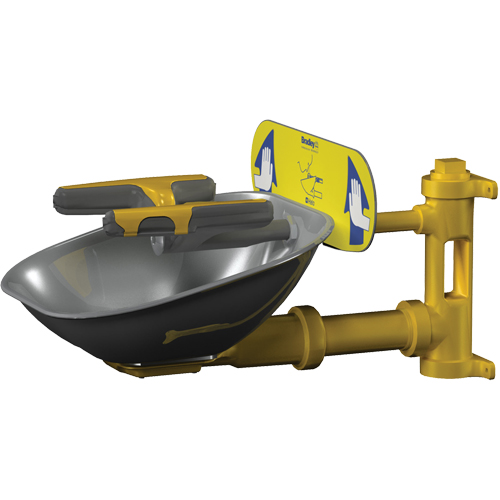 Halo Face/Eyewash Stations, Wall-Mount Installation, Stainless Steel Bowl Nassau Supply