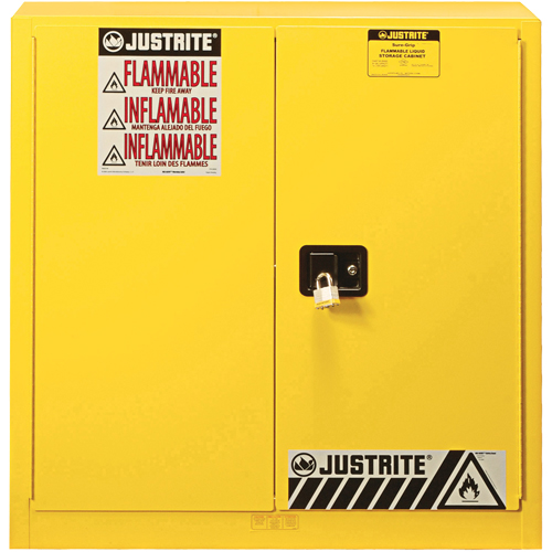 Sure-Grip&reg; EX Flammable Safety Cabinet, 30 gal., 2 Door, 36" W x 35" H x 24" D Nassau Supply