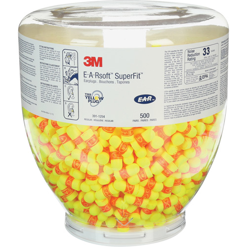 Refill E-A-Rsoft SuperFit One Touch Earplugs, Bulk - Canister Nassau Supply