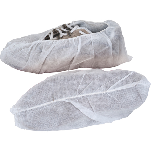 Shoe Covers, X-Large, Polypropylene, White Nassau Supply