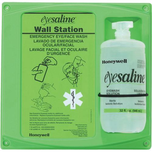 Support mural pour solution saline de douche oculaire, Simple Nassau Supply