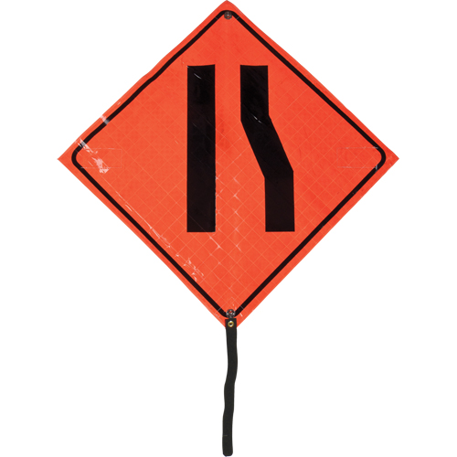 Enseigne enroulable chauss&eacute;e &eacute;troite, 24" x 24", Vinyle, Pictogramme Nassau Supply