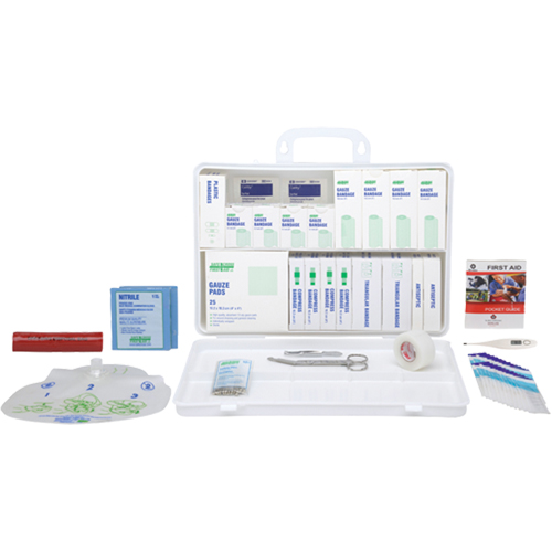 Trousse pour garderie - Trousses sp&eacute;cialis&eacute;es - Qu&eacute;bec, Dispositif m&eacute;dical Classe 1, Boîte en plastique Nassau Supply