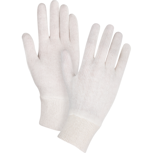 Mediumweight Inspection Gloves, Poly/Cotton, Knit Wrist Cuff, Ladies Nassau Supply