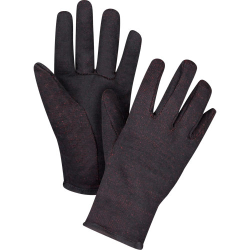 Gants de jersey, Grand, Brun, Molleton rouge, &agrave; enfiler Nassau Supply