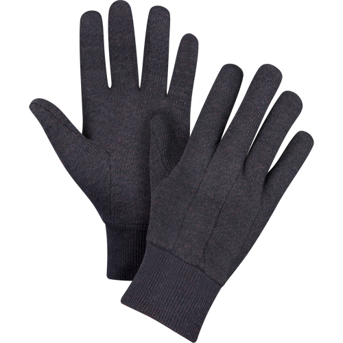 Gants de jersey, Grand, Brun, Non doubl&eacute;, Poignet en tricot Nassau Supply