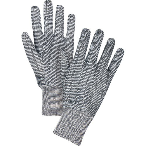 Gants de jersey, T-Grand, Poivre et sel, Non doubl&eacute;, Poignet en tricot Nassau Supply