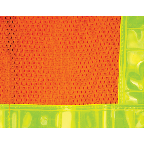 5-Point Tear-Away Traffic Safety Vest, High Visibility Orange, Medium, Polyester Nassau Supply