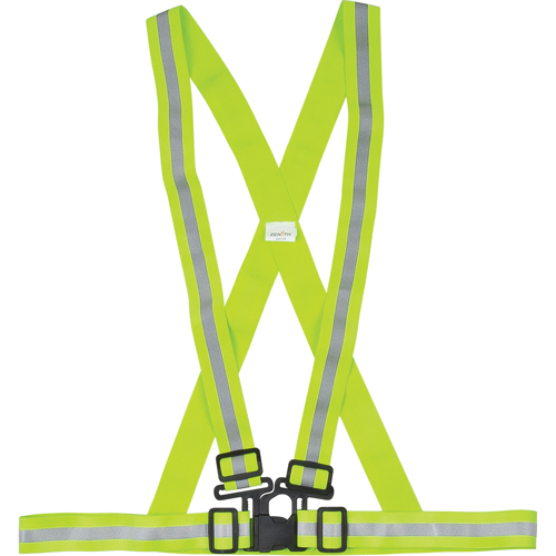 Standard-Duty Safety Harness, High Visibility Lime-Yellow, Silver Reflective Colour, Medium Nassau Supply