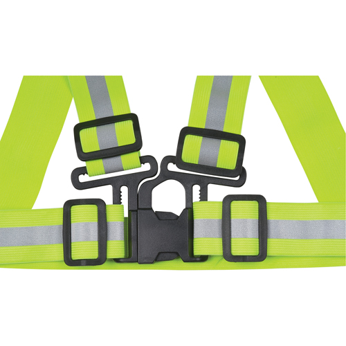 Standard-Duty Safety Harness, High Visibility Lime-Yellow, Silver Reflective Colour, Medium Nassau Supply