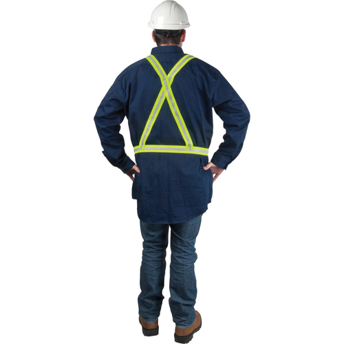 Standard-Duty Safety Harness, High Visibility Lime-Yellow, Silver Reflective Colour, Medium Nassau Supply