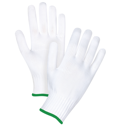 Gants tricot&eacute;s sans couture, Polyester, Calibre 10, Moyen Nassau Supply