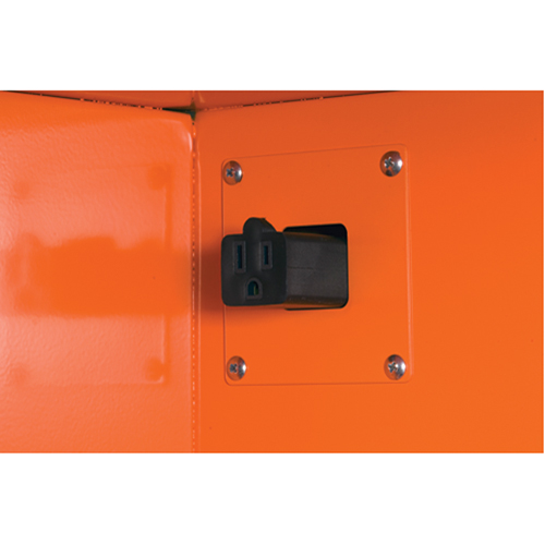 Emergency Preparedness Storage Cabinets, Steel, 4 Shelves, 65" H x 43" W x 18" D, Orange Nassau Supply