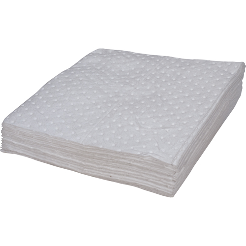 Premium Bonded Sorbent Pads, Oil Only, 15" x 17", 8 gal. Absorbancy Nassau Supply