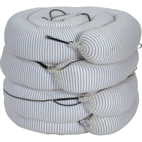 Premium Sorbent Boom, Universal, 10' L x 8" W, 70 gal. Absorbancy, 4 /Pack Nassau Supply