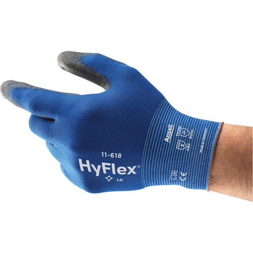 Gants Hyflex 11-618, 6, R&ecirc;vetement Polyur&eacute;thane, Calibre 18, Enveloppe en Nylon Nassau Supply