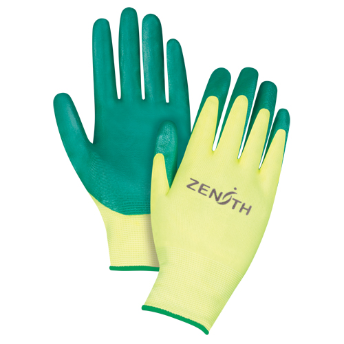 Gants de premi&egrave;re qualit&eacute; ZX-3, 8/Moyen, R&ecirc;vetement Nitrile, Calibre 15, Enveloppe en Nylon Nassau Supply