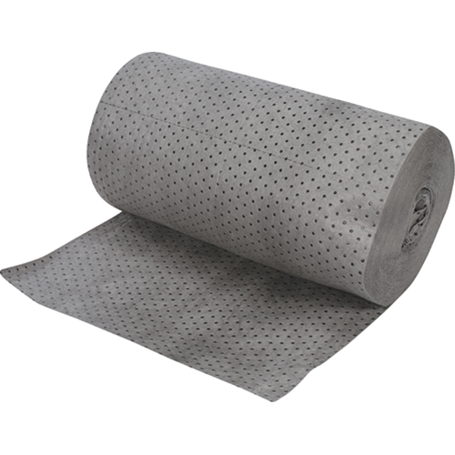 Rouleaux absorbants en fibres fines de calibre industriel, Lourd, 150' lo x 30" la, Absorption 70 gal. Nassau Supply