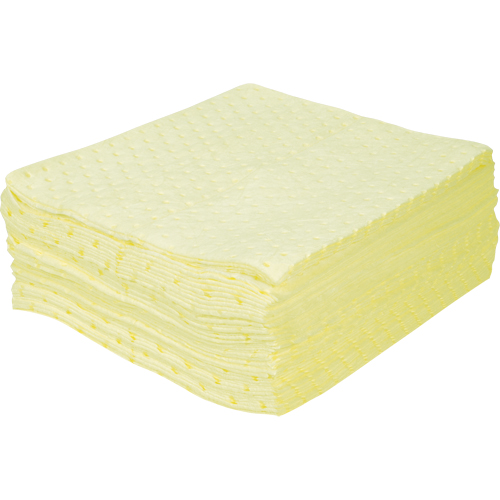 Premium Bonded Sorbent Pads, Hazmat, 15" x 17", 15 gal. Absorbancy Nassau Supply