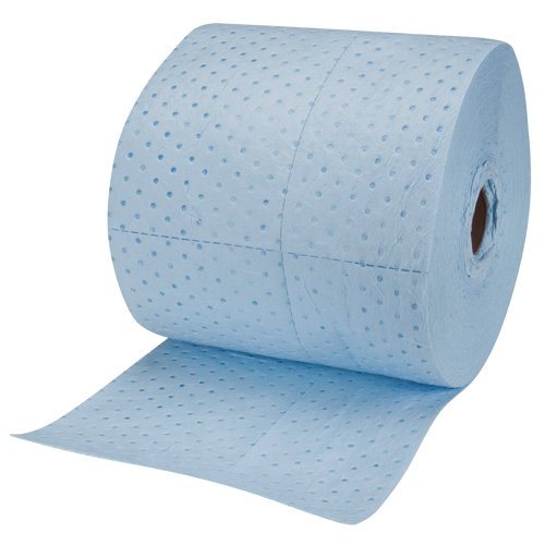 Rouleaux absorbants li&eacute;s bleus de premi&egrave;re qualit&eacute;, Lourd, 150' lo x 15" la, Absorption 25 gal. Nassau Supply