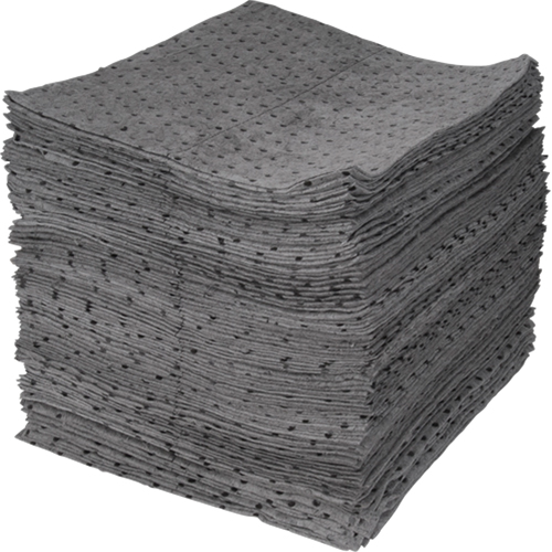 Premium Bonded Sorbent Pads, Universal, 15" x 17", 30 gal. Absorbancy Nassau Supply