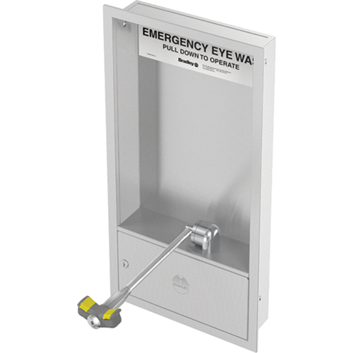 Eyewash Station, Wall-Mount Installation, Stainless Steel Bowl Nassau Supply