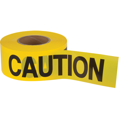 "Caution" Barricade Tape, English, 3" W x 1000' L, 1.5 mils, Black on Yellow Nassau Supply
